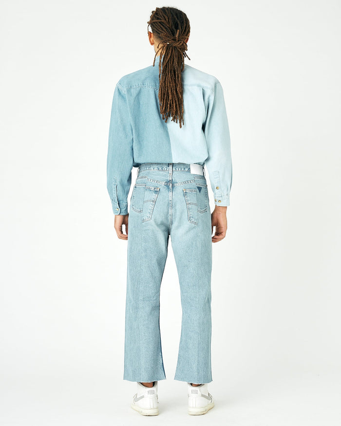 E.l.v. Denim Men's Flare Jean Light Blue Jeans