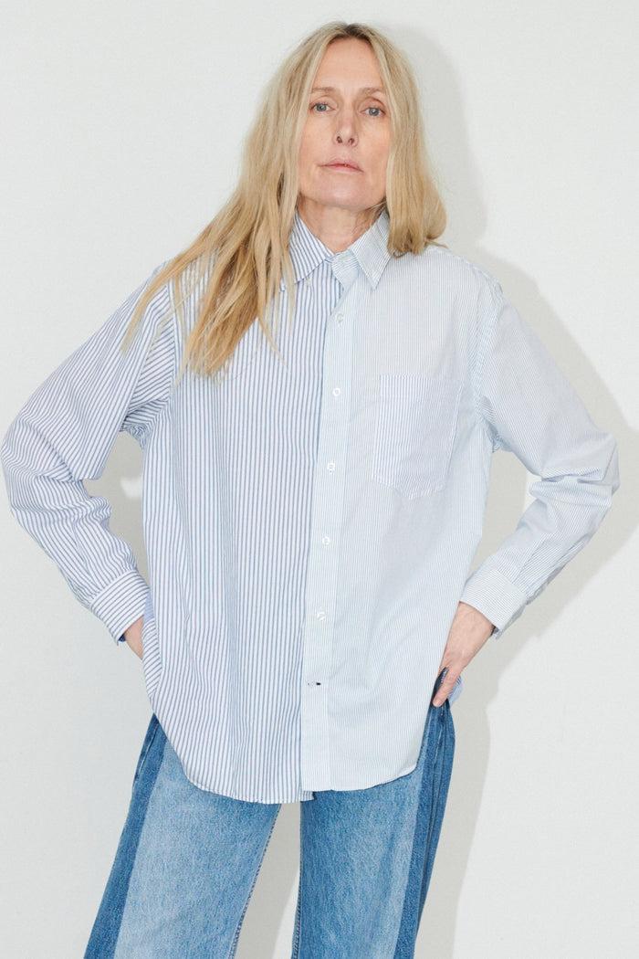 E.l.v. Denim Mina Shirt Stripe Poplin Cotton Shirt