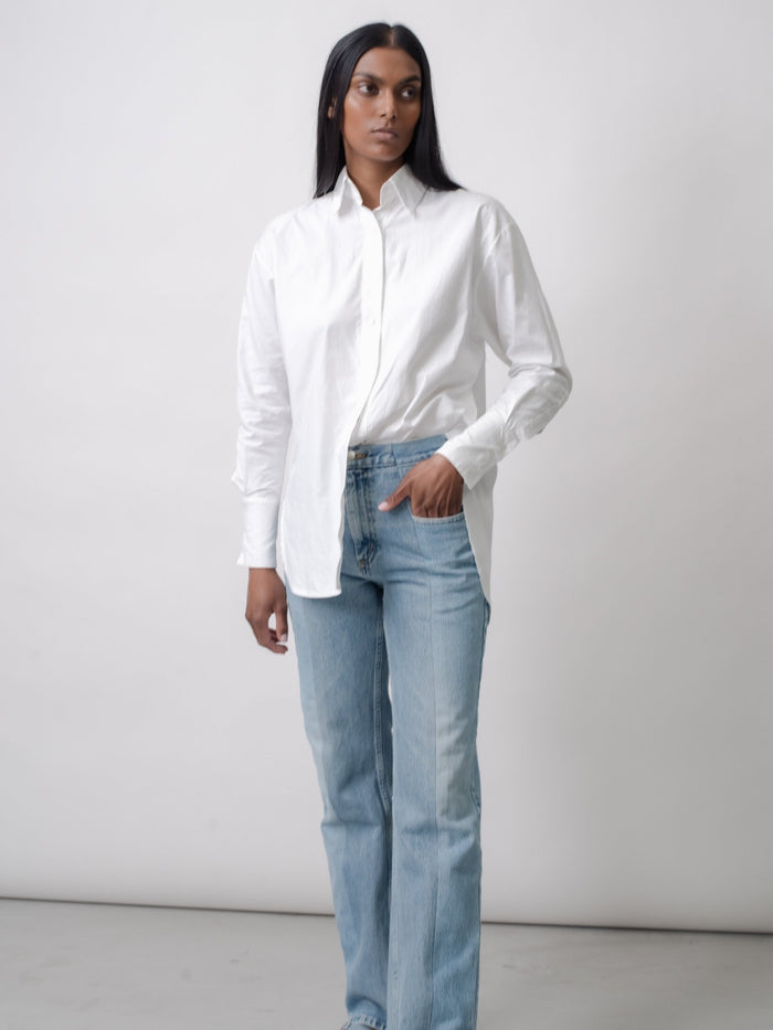 E.l.v. Denim Sydney Shirt Cotton Poplin White Shirt