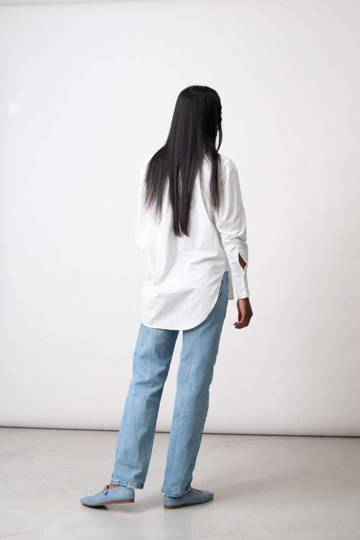 E.l.v. Denim Sydney Shirt Cotton Poplin White Shirt