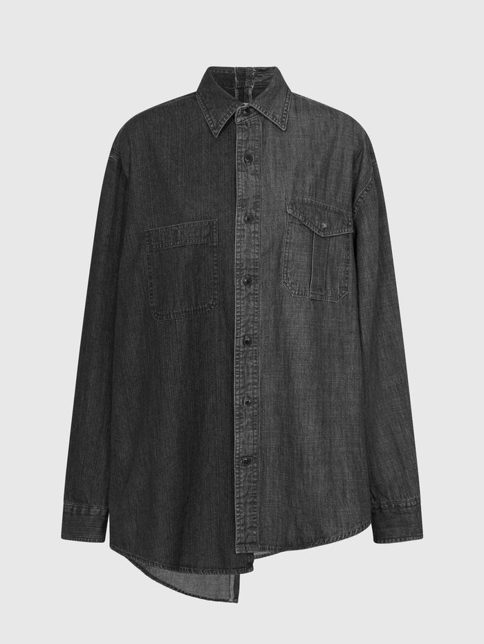 e.l.v. denim The Charcoal Grey Denim Shirt Shirt
