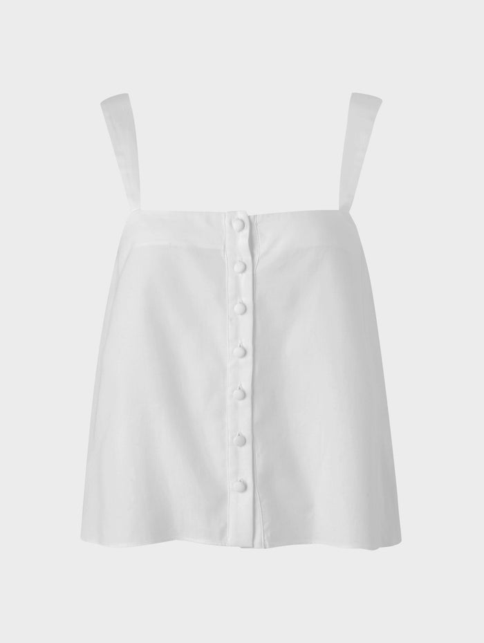 e.l.v. denim Victoria Top Cotton Poplin White Top