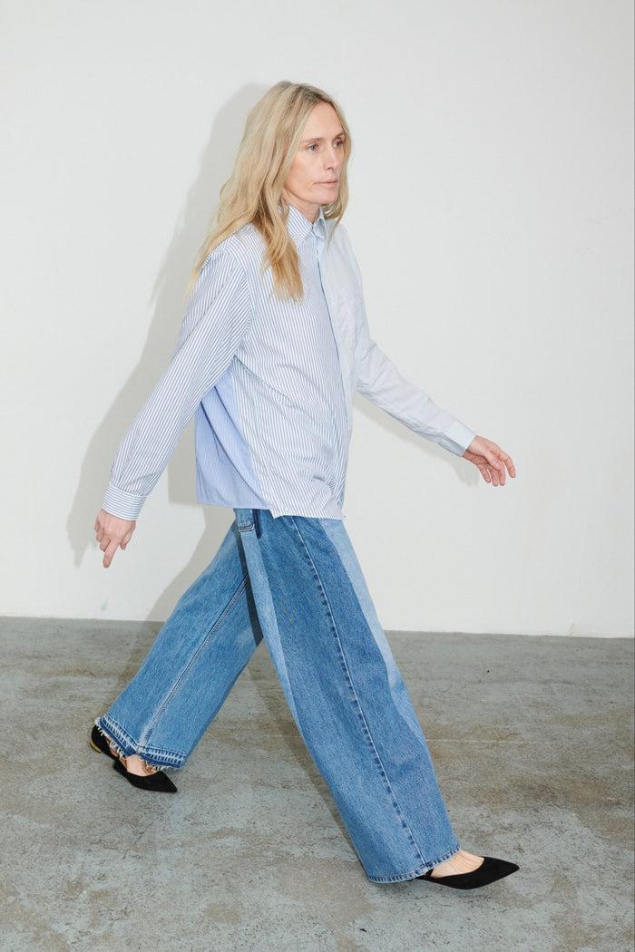 E.l.v. Denim Freya Wide Leg Jean Mid Light Blue Jeans