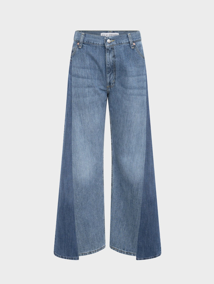 e.l.v. denim Freya Wide Leg Jean Mid Light Blue Jeans