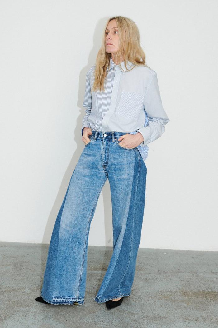 E.l.v. Denim Freya Wide Leg Jean Mid Light Blue Jeans