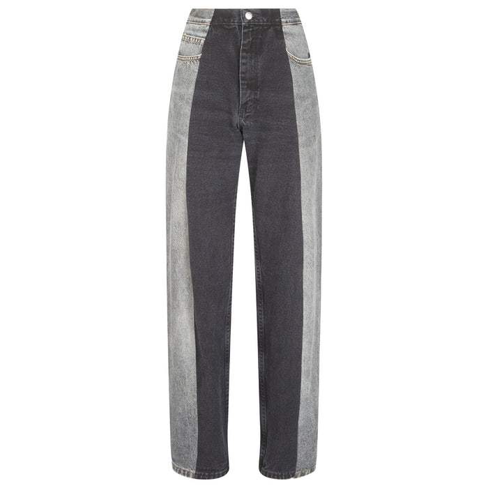 E.l.v. Denim Grey Black Contrast Boyfriend Jean Jeans