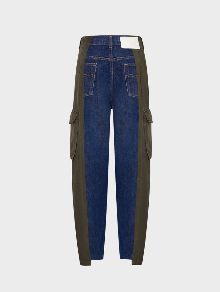 E.l.v. Denim Irenie Trousers Cargo Dark Blue Denim Jeans