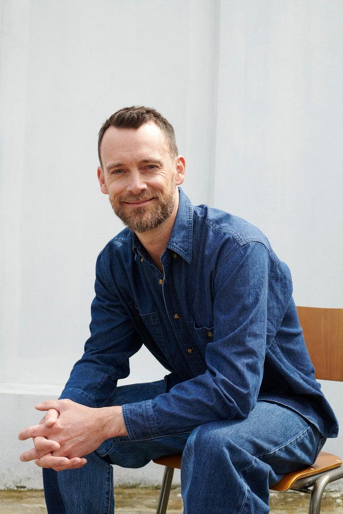 E.l.v. Denim Men's Classic Denim Shirt Dark Blue Shirt