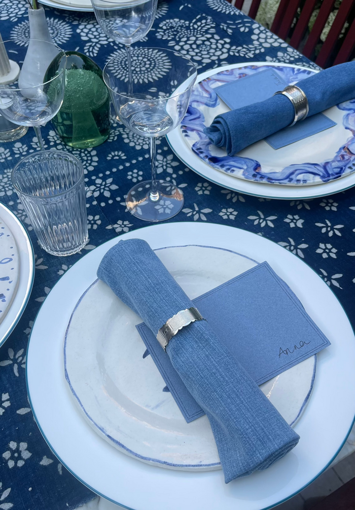 E.l.v. Denim Ombre Large Denim Napkins Set Of Four Accessories
