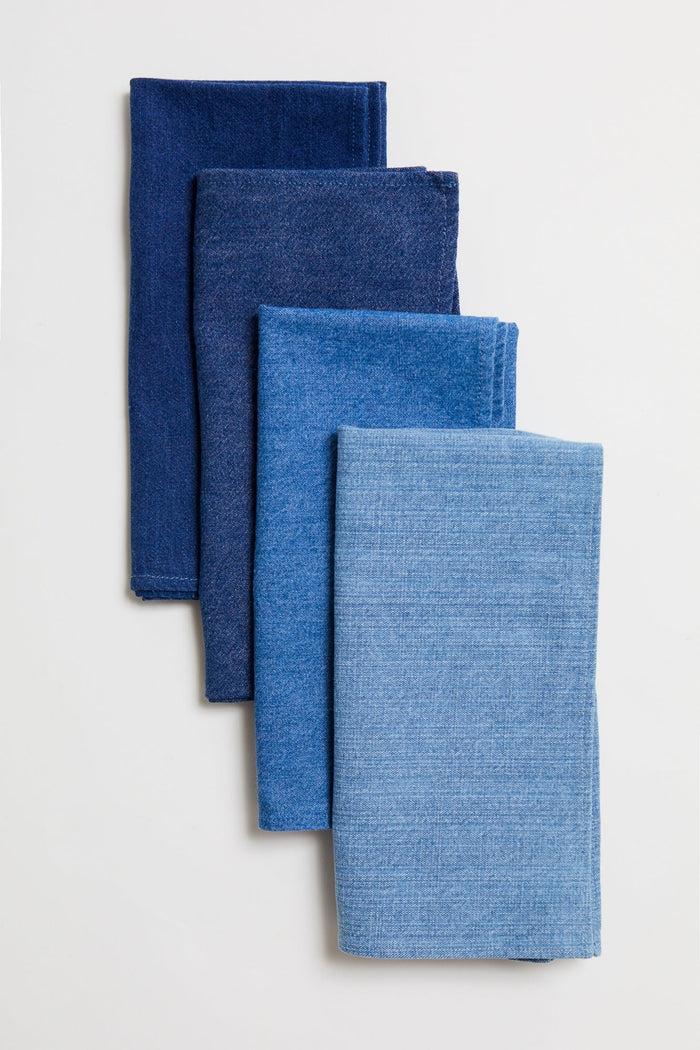 e.l.v. denim Ombre Large Denim Napkins Set of Four Accessories