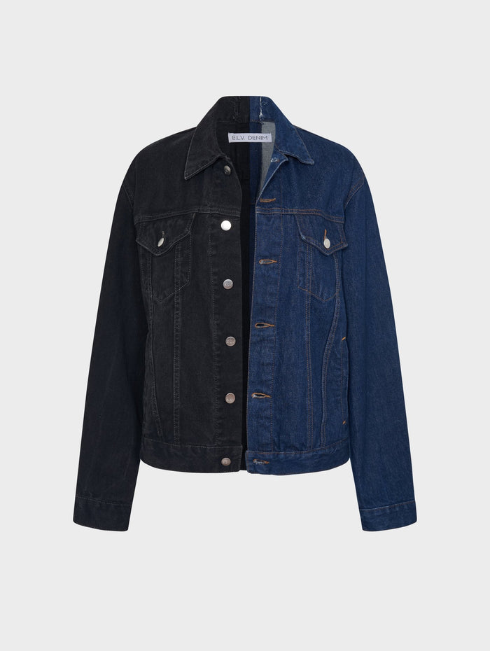 e.l.v. denim The Classic Denim Jacket Black Dark Blue Jacket