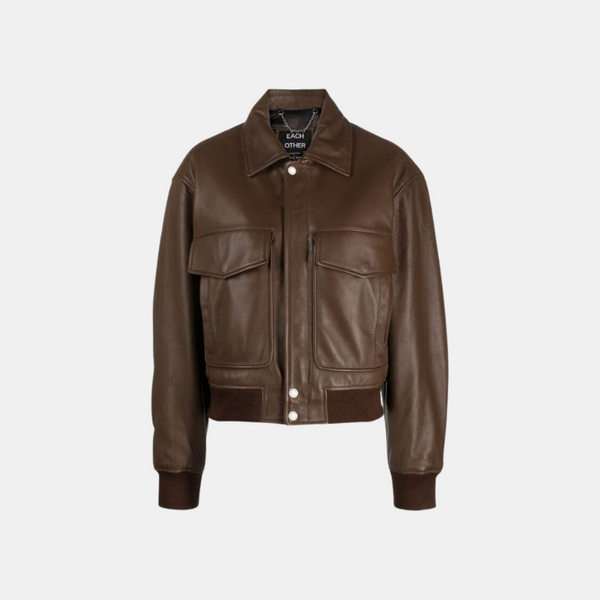 Each Other Aviator Leather Jacket S