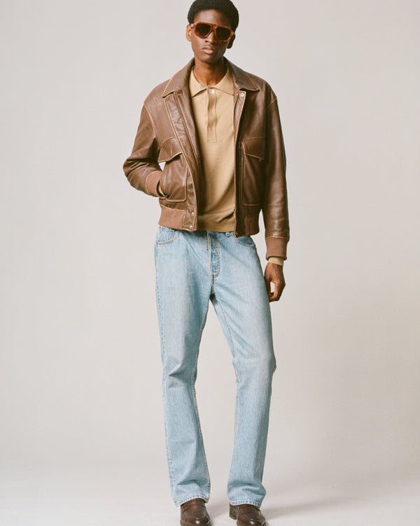 each other Aviator Leather Jacket S