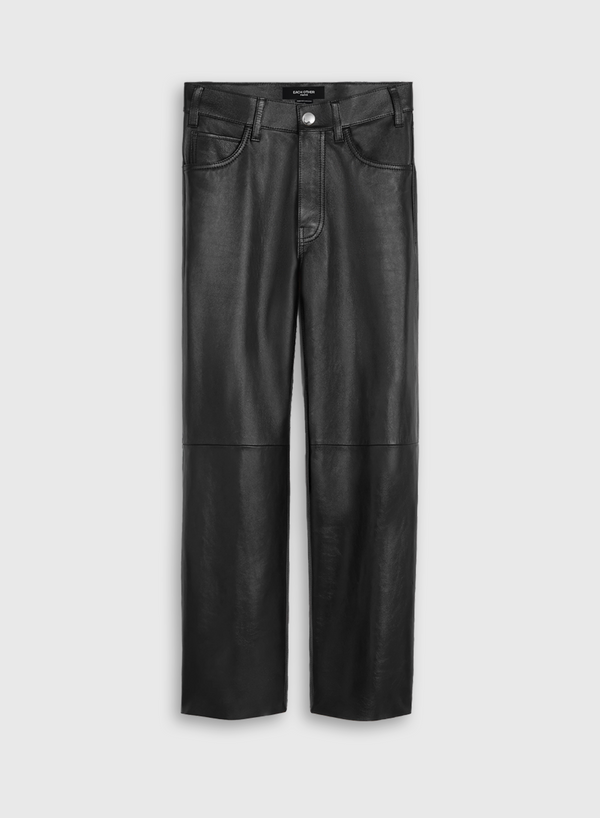 each other Leather Trousers Black