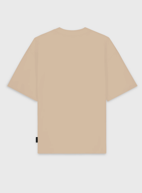 Each Other Loose T-Shirt With Embroidery Beige