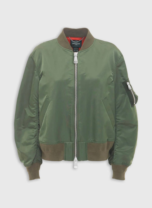 each other Oversize Bomber Jacket Khaki