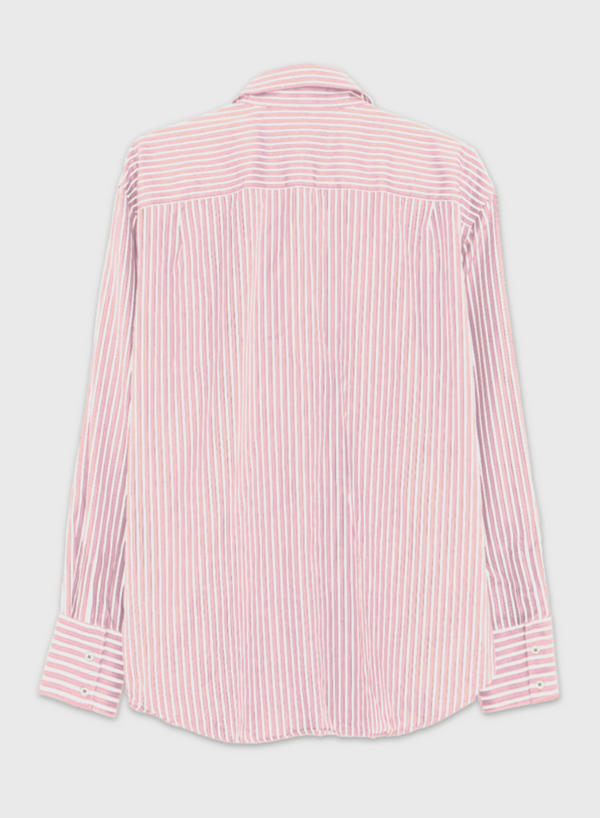 Each Other Oversize Shirt With Logo Pink And White