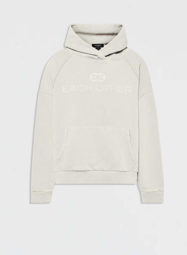 each other Oversize Signature Hoodie Off White