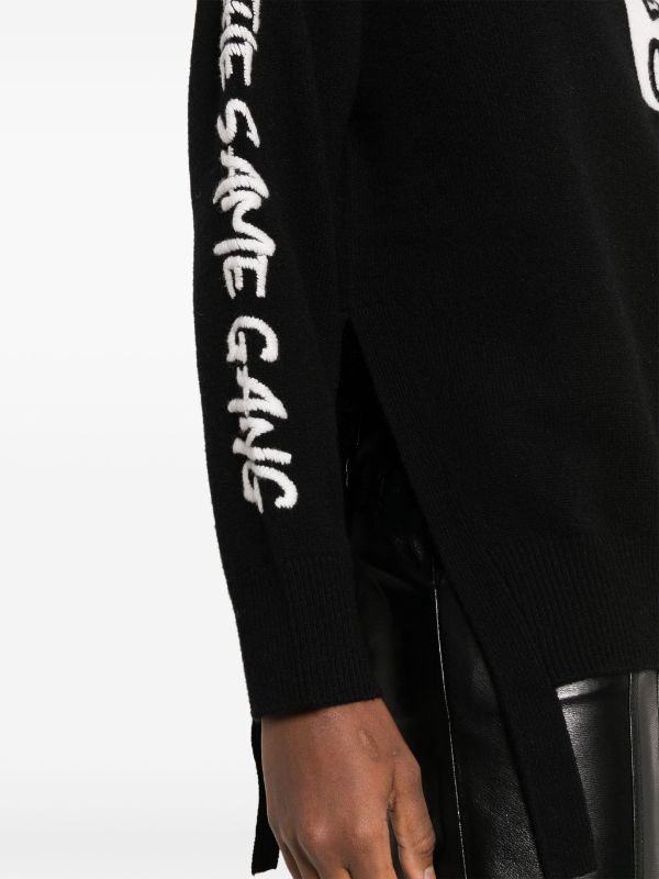 Each Other Turtle Neck Knit Sweater With Slogan S