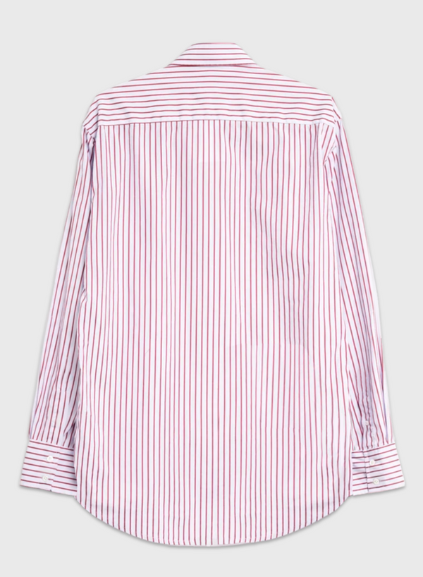 Each Other Oversize Shirt With Large Logo Burgundy And White