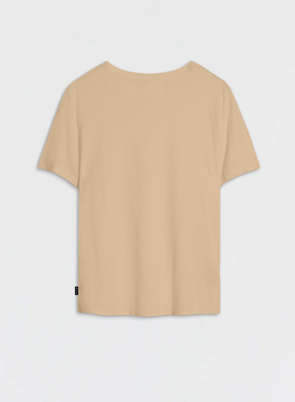 Each Other Regular Fit T-Shirt With Tone-on-Tone Logo Beige