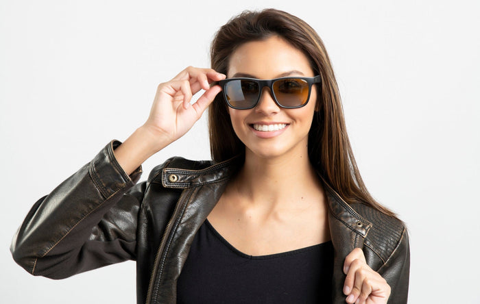 Eagle Eyes Blake Sunglasses Matte Black-Gray/Silver Mirror