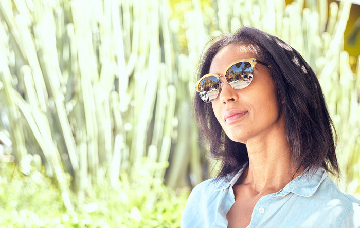 Eagle Eyes Blair Sunglasses Clear Amber-Gunmetal