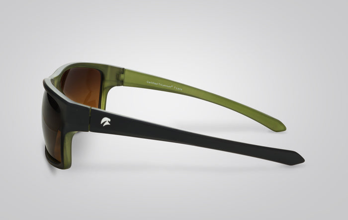 Eagle Eyes Flash Sunglasses Matte Black-Green