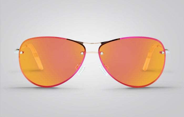 Eagle Eyes Mira Sunglasses Shiny Gold/Pink Mirror