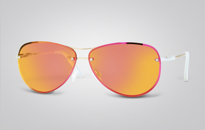 eagle eyes Mira Sunglasses Shiny Gold/Pink Mirror