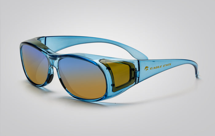 Eagle Eyes FitOn Sleek Mirror Sunglasses Crystal Blue/Blue Mirror