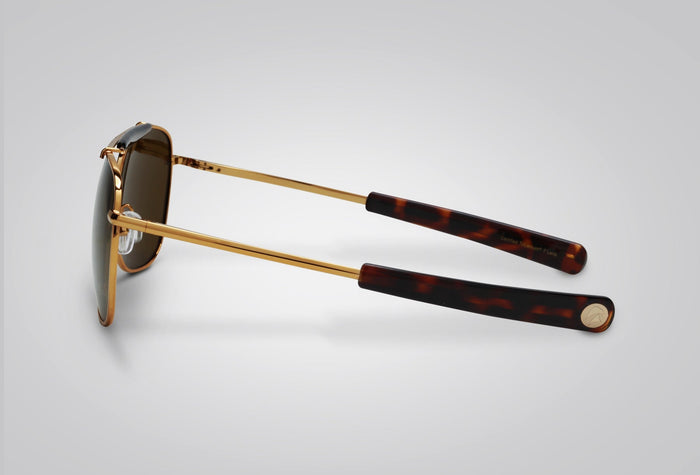 Eagle Eyes Freedom Apollo 22k Aviator Sunglasses Gold (22K)/Gold