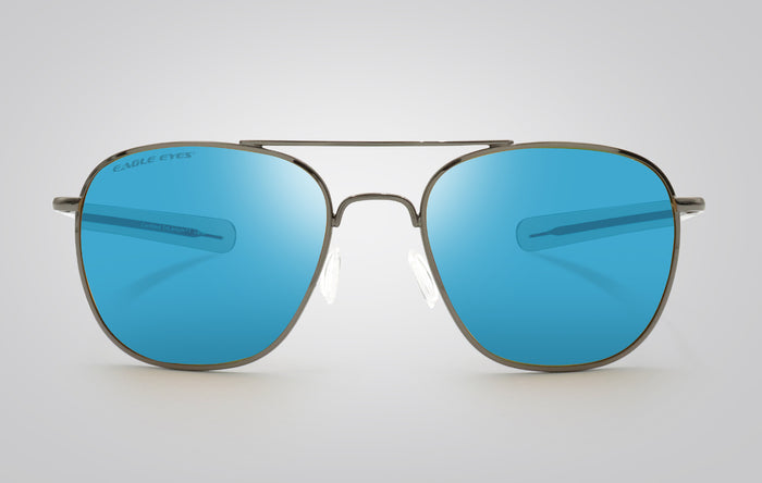 Eagle Eyes Freedom Mirror Sunglasses Gunmetal/Blue Mirror