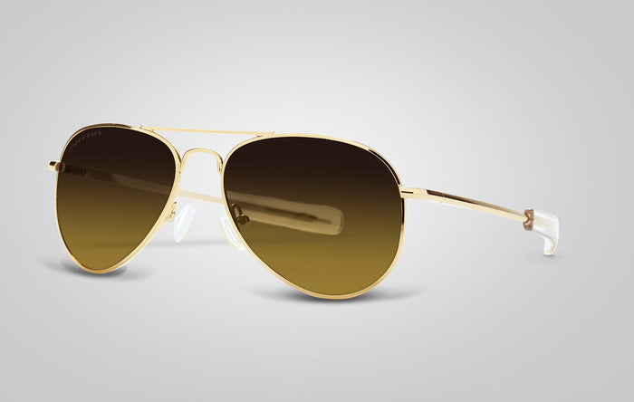 eagle eyes Freedom Oval Aviator Sunglasses Gold/Gold Mirror-Gradient