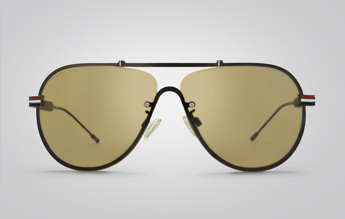 Eagle Eyes Hero Aviator Sunglasses Red-White-Blue-Gunmetal/Silver Mirror