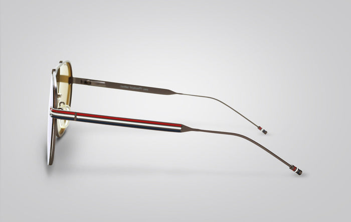 Eagle Eyes Hero Aviator Sunglasses Red-White-Blue-Gunmetal/Silver Mirror