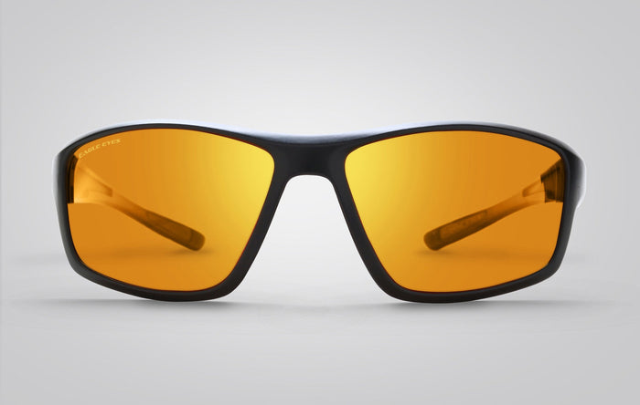 Eagle Eyes Hydro Sunglasses Matte Black/Orange Mirror