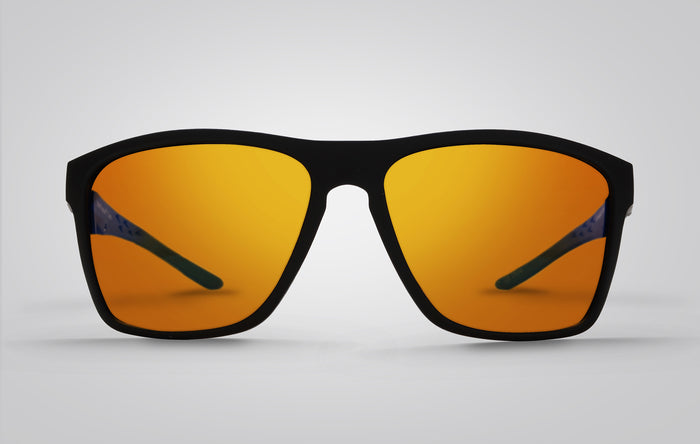 Eagle Eyes Zone Sunglasses Matte Black/Orange Mirror