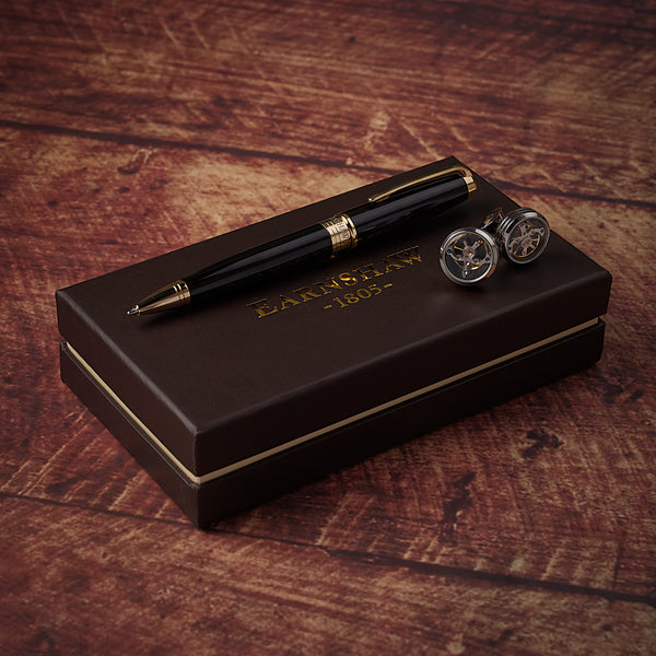 Earnshaw Accessories Tourbillon Cufflink And Pen Set