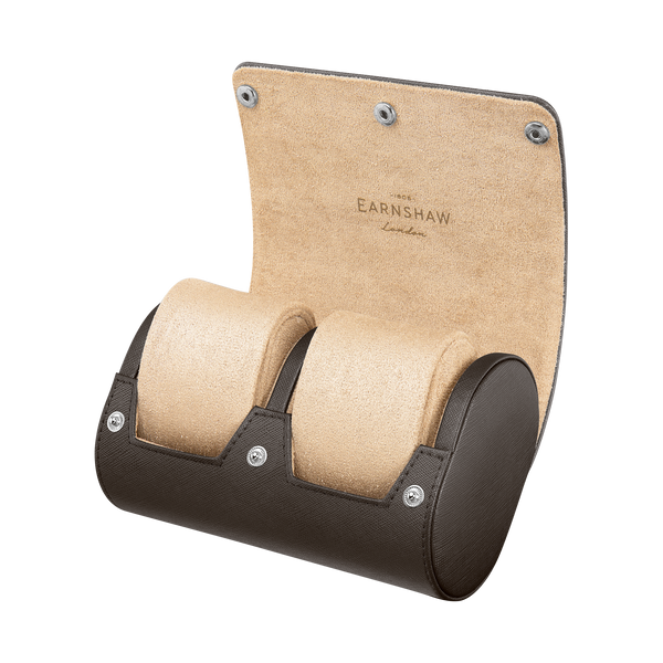 Earnshaw 2 SLOT WATCH ROLL Walnut Finery