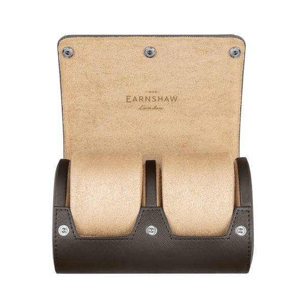 Earnshaw 2 SLOT WATCH ROLL Walnut Finery