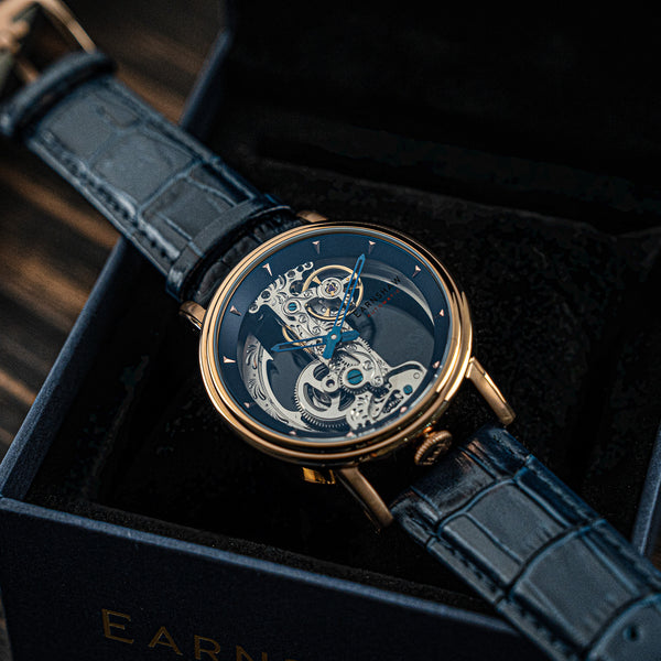Earnshaw Automatic Blue Rose Gold