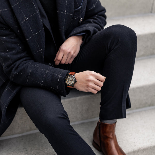 Earnshaw Automatic Skeleton Anchor Black