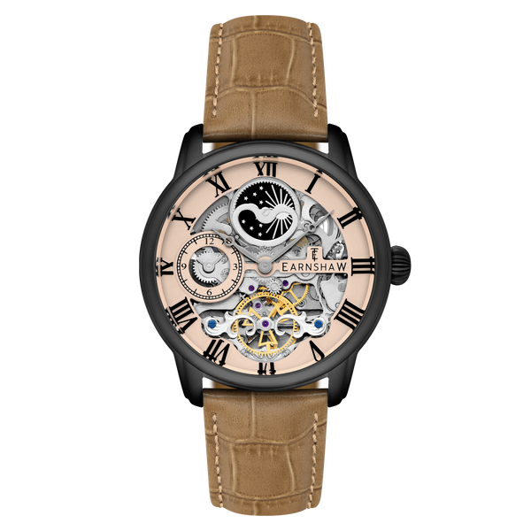 earnshaw Automatic Skeleton Beige Black