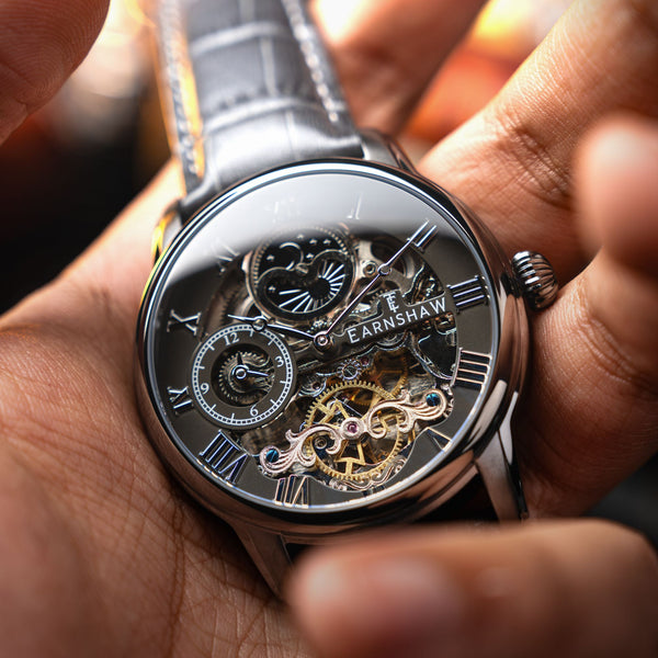 Earnshaw Automatic Skeleton Black Steel