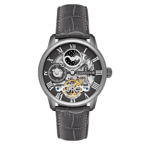 earnshaw Automatic Skeleton Black Steel