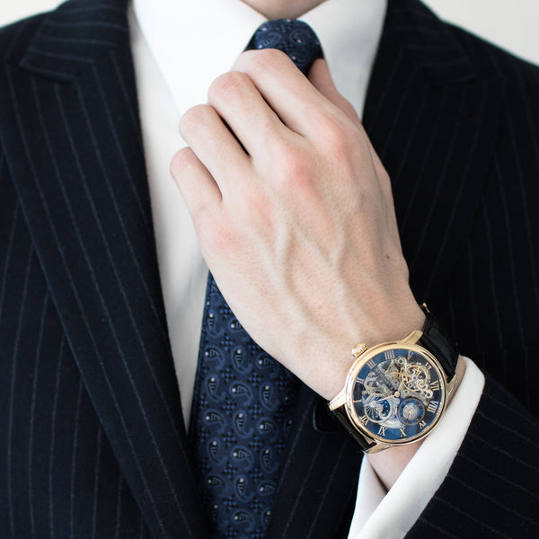 Earnshaw Automatic Skeleton Caviar Black