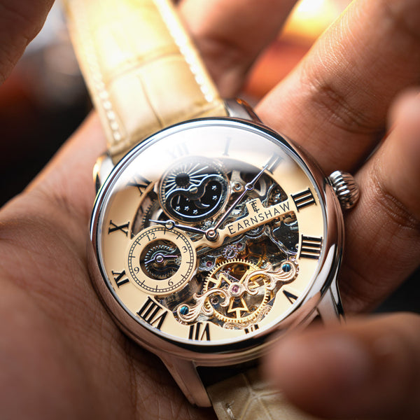 Earnshaw Automatic Skeleton Chicory Brown
