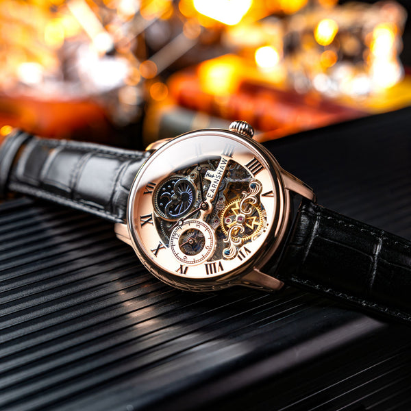 Earnshaw Automatic Skeleton Copper Black