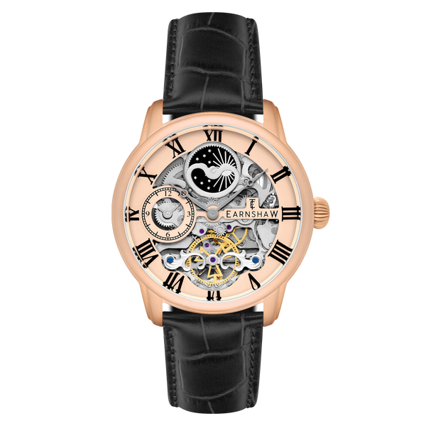 earnshaw Automatic Skeleton Copper Black